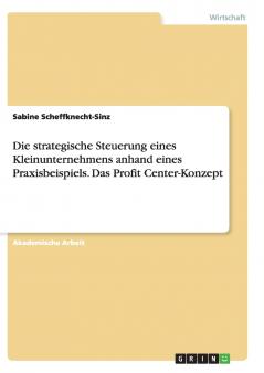 Die strategische Steuerung eines Kleinunternehmens anhand eines Praxisbeispiels. Das Profit Center-Konzept