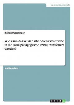 Wie kann das Wissen über die Sexualtriebe in die sozialpädagogische Praxis transferiert werden?