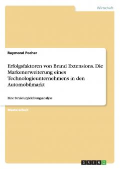 Erfolgsfaktoren von Brand Extensions. Die Markenerweiterung eines Technologieunternehmens in den Automobilmarkt