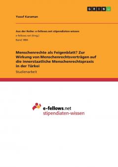 Menschenrechte als Feigenblatt? Zur Wirkung von Menschenrechtsverträgen auf die innerstaatliche Menschenrechtspraxis in der Türkei