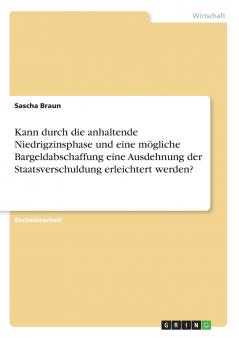 Kann durch die anhaltende Niedrigzinsphase und eine m��gliche Bargeldabschaffung eine Ausdehnung der Staatsverschuldung erleichtert werden?