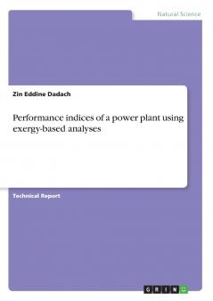 Performance indices of a power plant using exergy-based analyses