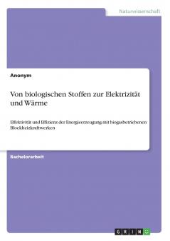 Von biologischen Stoffen zur Elektrizität und Wärme