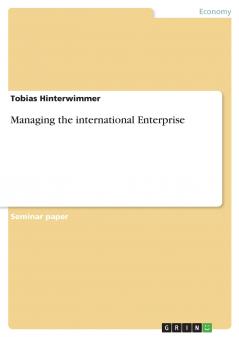Managing the international Enterprise