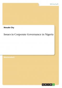 Issues in Corporate Governance in Nigeria