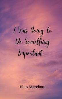 I Was Going to Do Something Important...