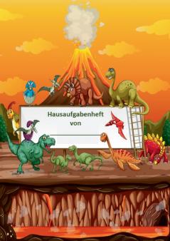 Hausaufgabenheft Dino-Design