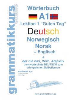 Wörterbuch Deutsch - Norwegisch - Englisch Niveau A1