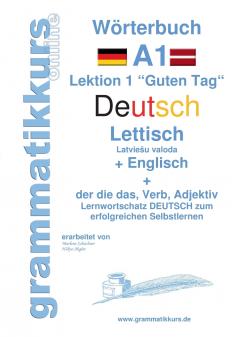 Wörterbuch Deutsch - Lettisch - Englisch Niveau A1