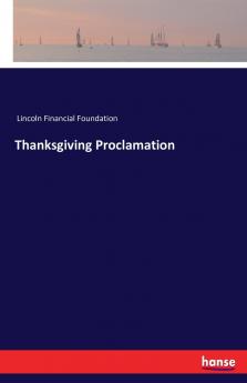 Thanksgiving Proclamation