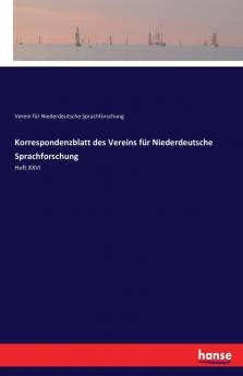 Korrespondenzblatt des Vereins für Niederdeutsche Sprachforschung
