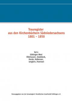 Trauregister aus den Kirchenbüchern Südniedersachsens 1801 - 1850