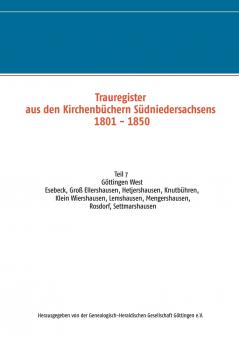 Trauregister aus den Kirchenbüchern Südniedersachsens 1801 - 1850