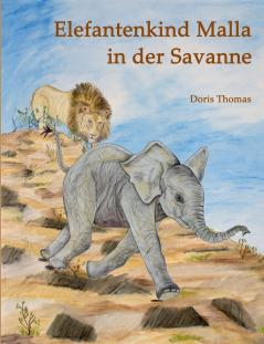 Elefantenkind Malla in der Savanne