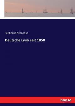 Deutsche Lyrik seit 1850