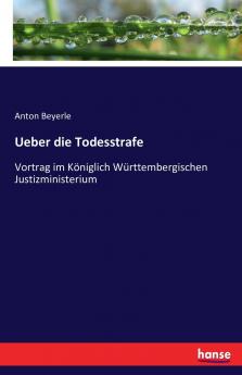 Ueber die Todesstrafe