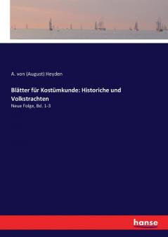 Blätter für Kostümkunde