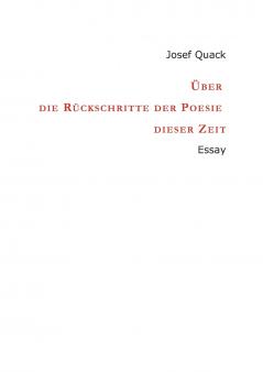Über die Rückschritte der Poesie dieser Zeit