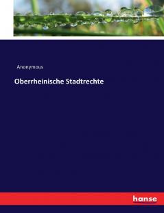 Oberrheinische Stadtrechte