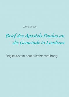Brief des Apostels Paulus an die Gemeinde in Laodizea
