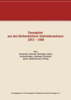 Trauregister aus den Kirchenb��chern S��dniedersachsens 1853 - 1900