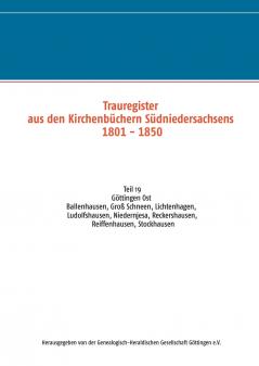 Trauregister aus den Kirchenbüchern Südniedersachsens 1801 - 1850