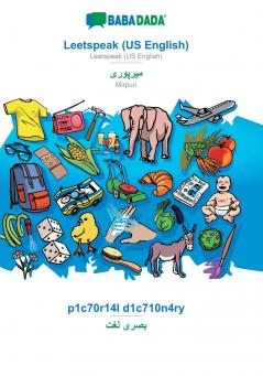 Leetspeak (US English) - Mirpuri (in arabic script) p1c70r14l d1c710n4ry