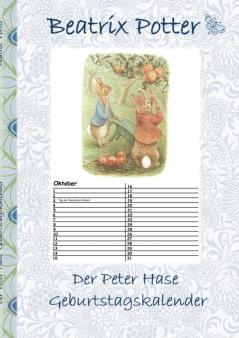 Der Peter Hase Geburtstagskalender