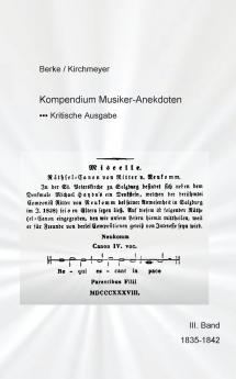 Kompendium Musiker-Anekdoten  Dritter Band 1835-1842