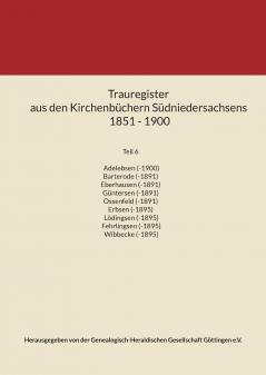 Trauregister aus den Kirchenbüchern Südniedersachsens 1851 - 1900