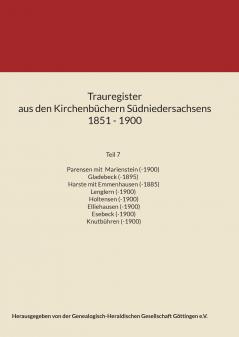 Trauregister aus den Kirchenbüchern Südniedersachsens 1851 - 1900