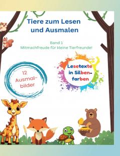 Tiere zum Lesen und Ausmalen