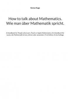 How to talk about Mathematics. Wie man über Mathematik spricht.