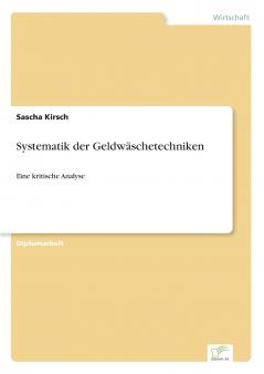 Systematik der Geldwäschetechniken