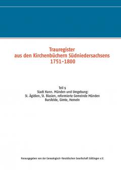 Trauregister aus den Kirchenbüchern Südniedersachsens 1751-1800