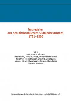 Trauregister aus den Kirchenbüchern Südniedersachsens 1751-1800