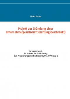Projekt zur Gründung einer Unternehmergesellschaft (haftungsbeschränkt)