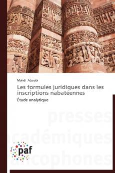 Les formules juridiques dans les inscriptions nabatéennes