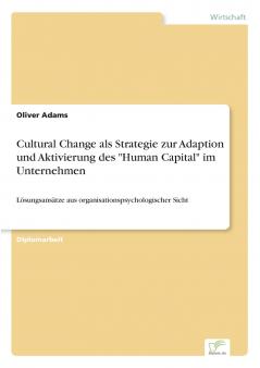 Cultural Change als Strategie zur Adaption und Aktivierung des Human Capital im Unternehmen