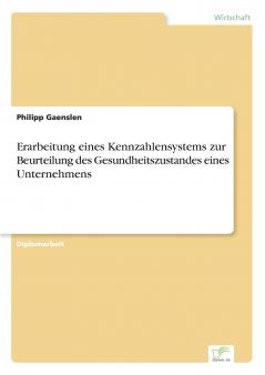 Erarbeitung eines Kennzahlensystems zur Beurteilung des Gesundheitszustandes eines Unternehmens
