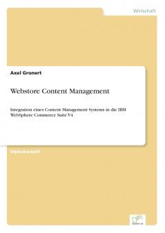 Webstore Content Management