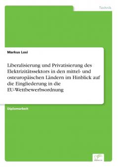 Liberalisierung und Privatisierung des Elektrizitätssektors in den mittel- und osteuropäischen Ländern im Hinblick auf die Eingliederung in die EU-Wettbewerbsordnung