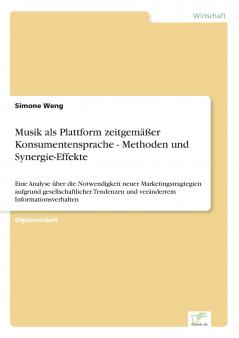 Musik als Plattform zeitgemäßer Konsumentensprache - Methoden und Synergie-Effekte