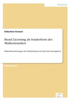 Brand Licensing als Sonderform des Markentransfers