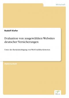 Evaluation von ausgewählten Websites deutscher Versicherungen