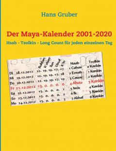 Der Maya-Kalender 2001-2020