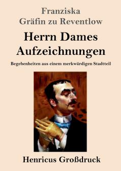 Herrn Dames Aufzeichnungen (Großdruck): Begebenheiten aus einem merkwürdigen Stadtteil (German Edition)