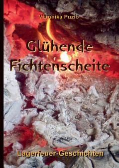 Glühende Fichtenscheite