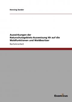 Auswirkungen der Naturschutzgebiets-Ausweisung Ith auf die Waldfunktionen und Waldbesitzer