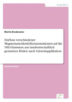 Einfluss verschiedener Magnesiumchlorid-Konzentrationen auf die NH3-Emission aus landwirtschaftlich genutzten Böden nach Gärrestapplikation